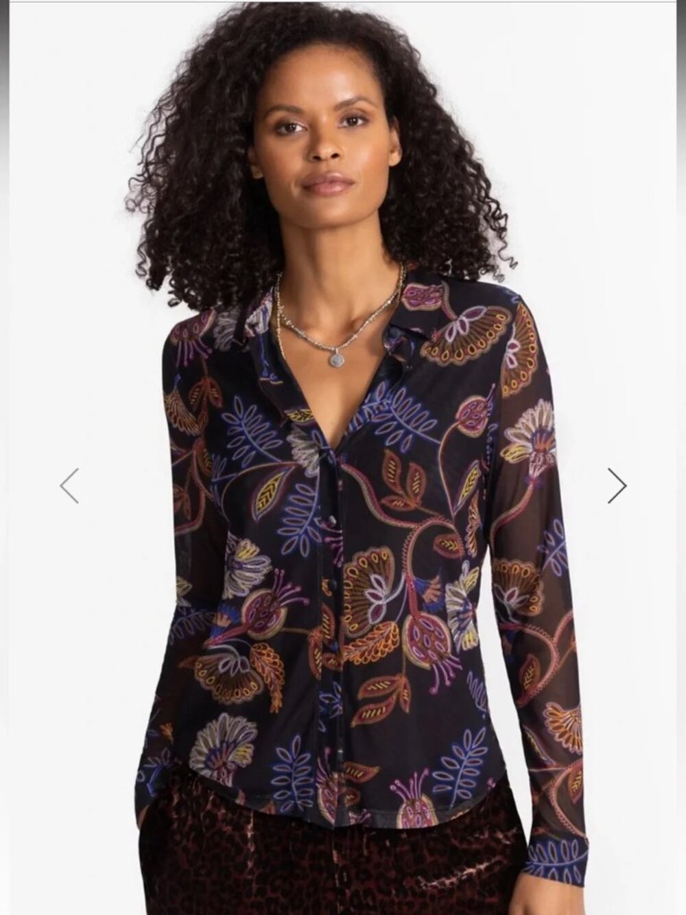 JOHNNY WAS women's devin button down shirt in ginnie Size - Small